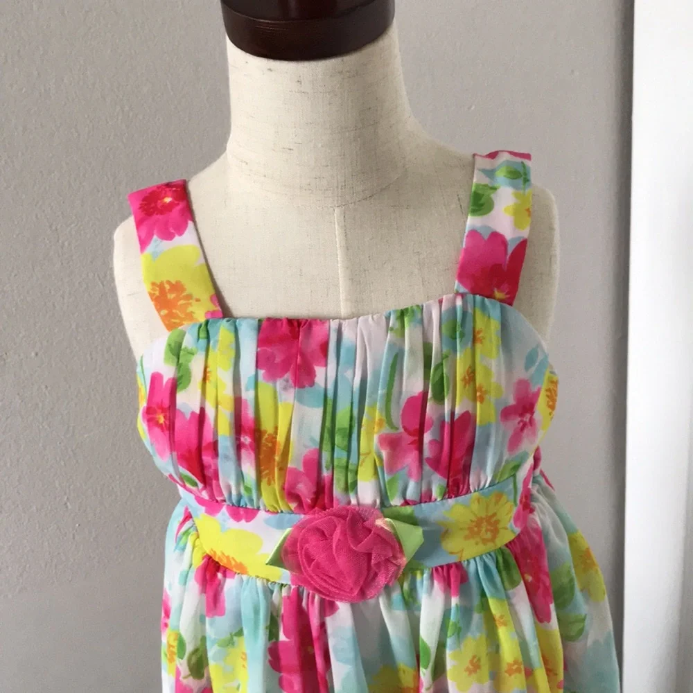 JESSICA ANN Girls Special Occasions Floral Summer Dress | 6